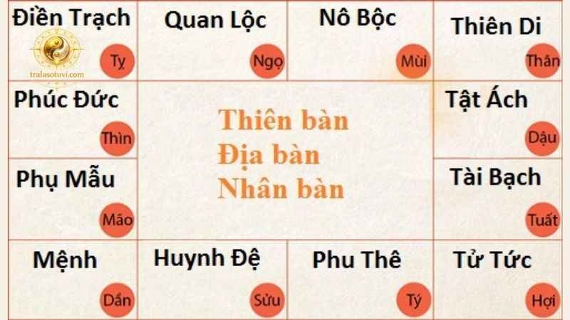 Cấu trúc 12 cung chức trong lasotuvi