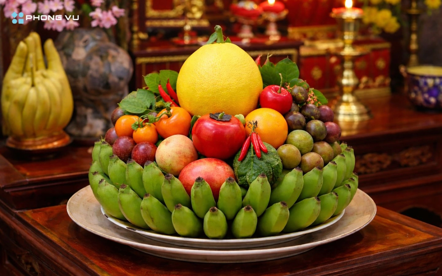 Cách bày mâm ngũ quả ngày Tết miền Bắc