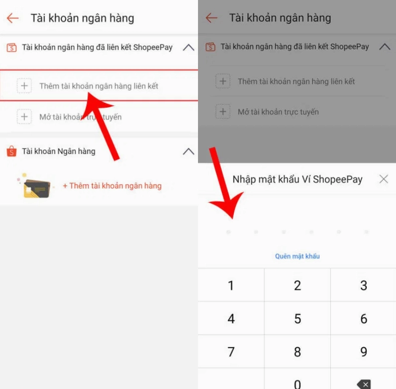 Cách liên kết tài khoản ngân hàng với Shopee Pay