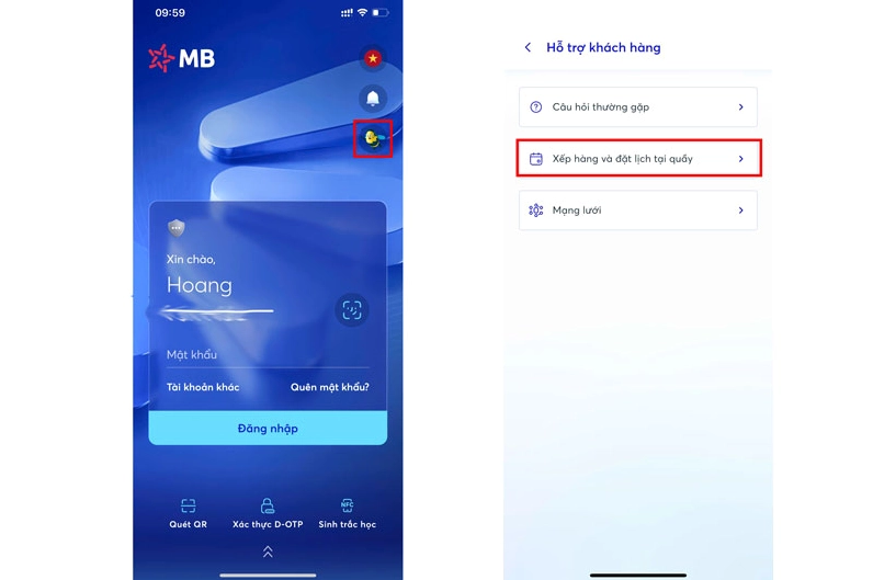 Đặt lịch hẹn MBBank
