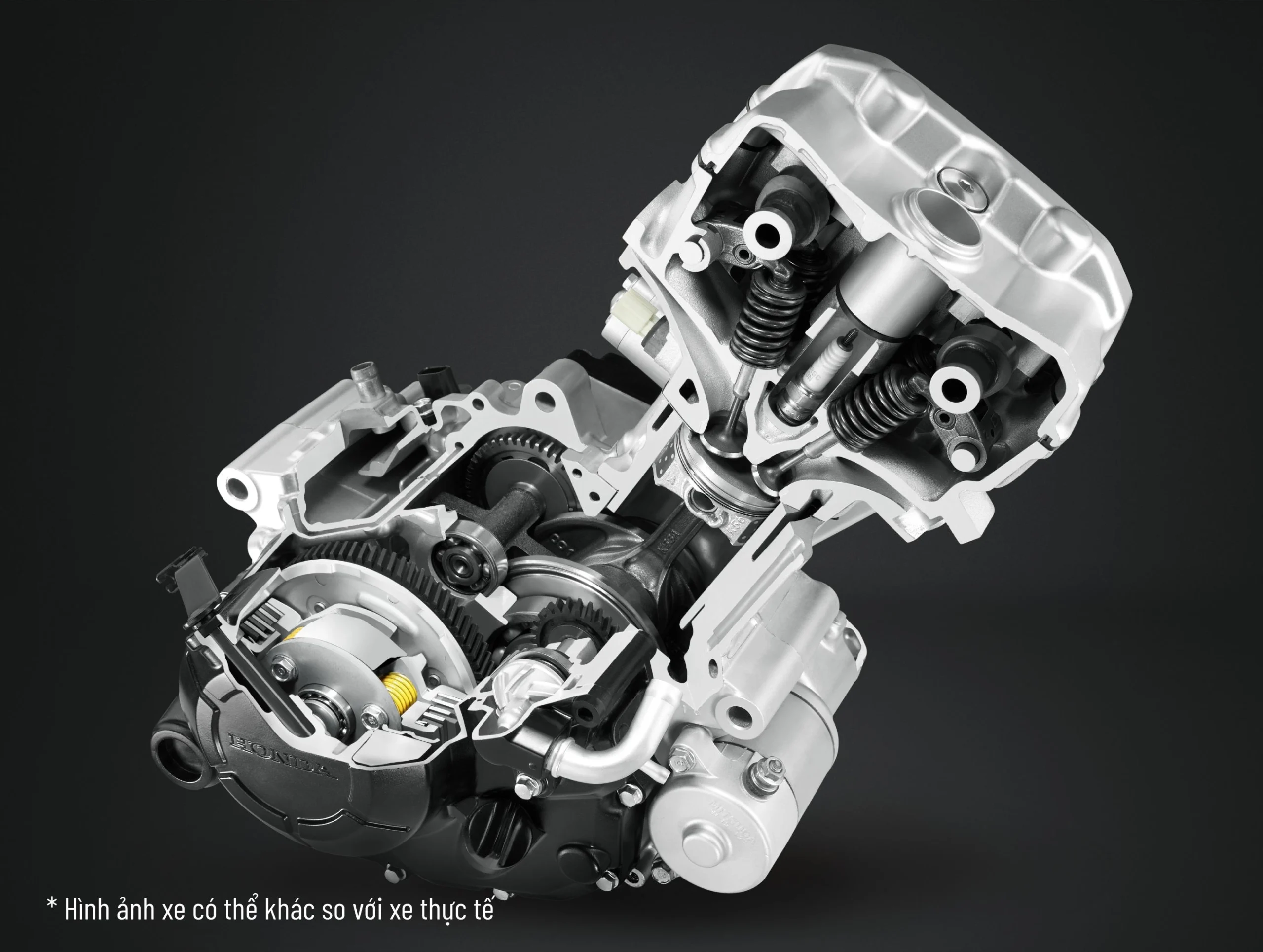 Động cơ DOHC 150cc đầy uy lực