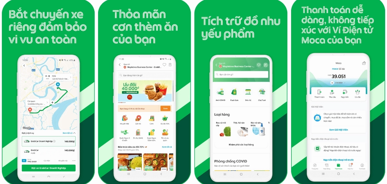Giao diện đặt hàng GrabExpress trên ứng dụng di động