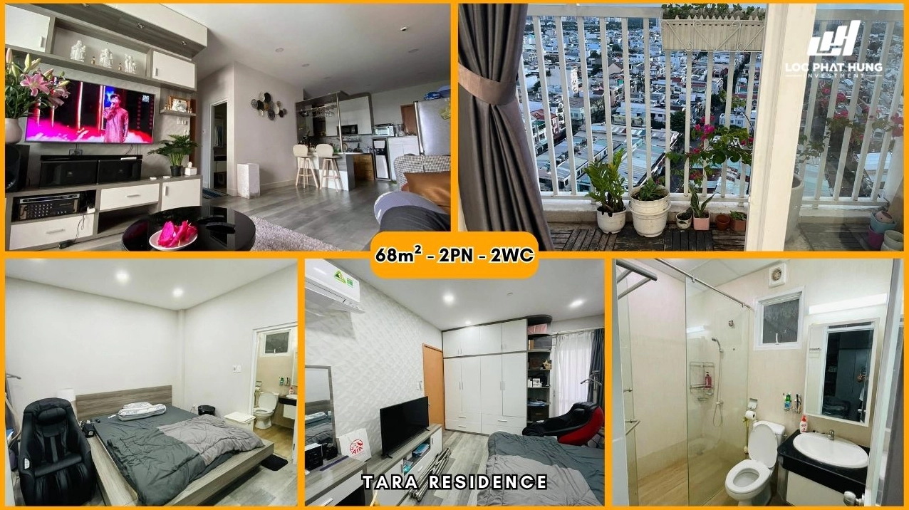 Hình ảnh thực tế căn hộ 2PN diện tích 68m2 tại dự án Tara Residence Quận 8