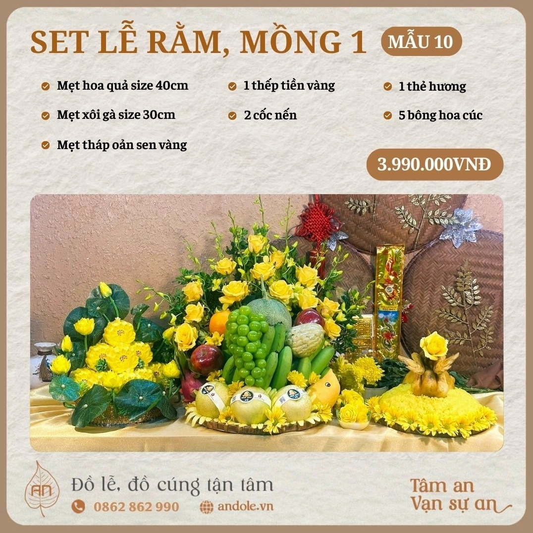 Mâm lễ cúng xin việc thuận lợi, hanh thông