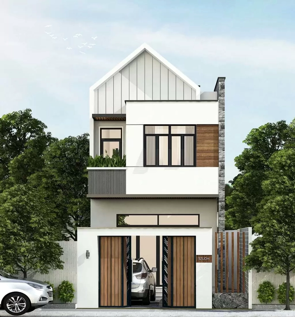 Mẫu nhà ống đẹp, thiết kế 2 tầng đơn giản 2026
