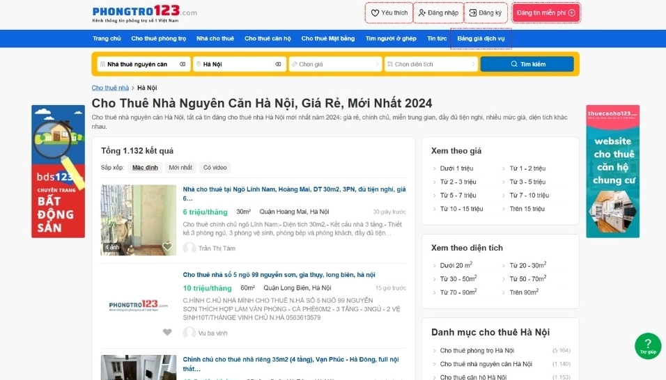 Minh họa cho việc thuê nhà riêng Hà Nội với mức giá phải chăng