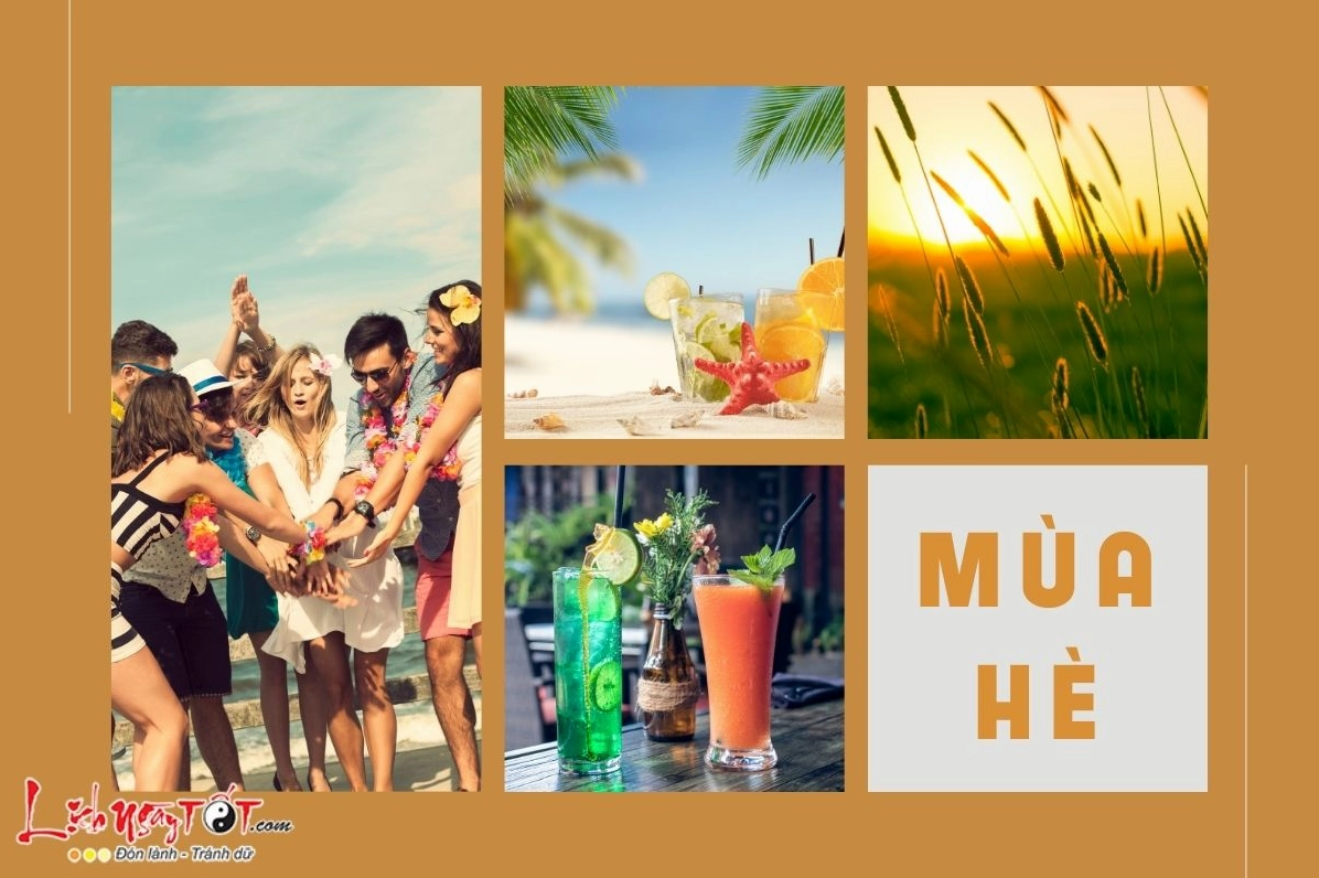 Nắng hè rực rỡ trong các mùa trong năm