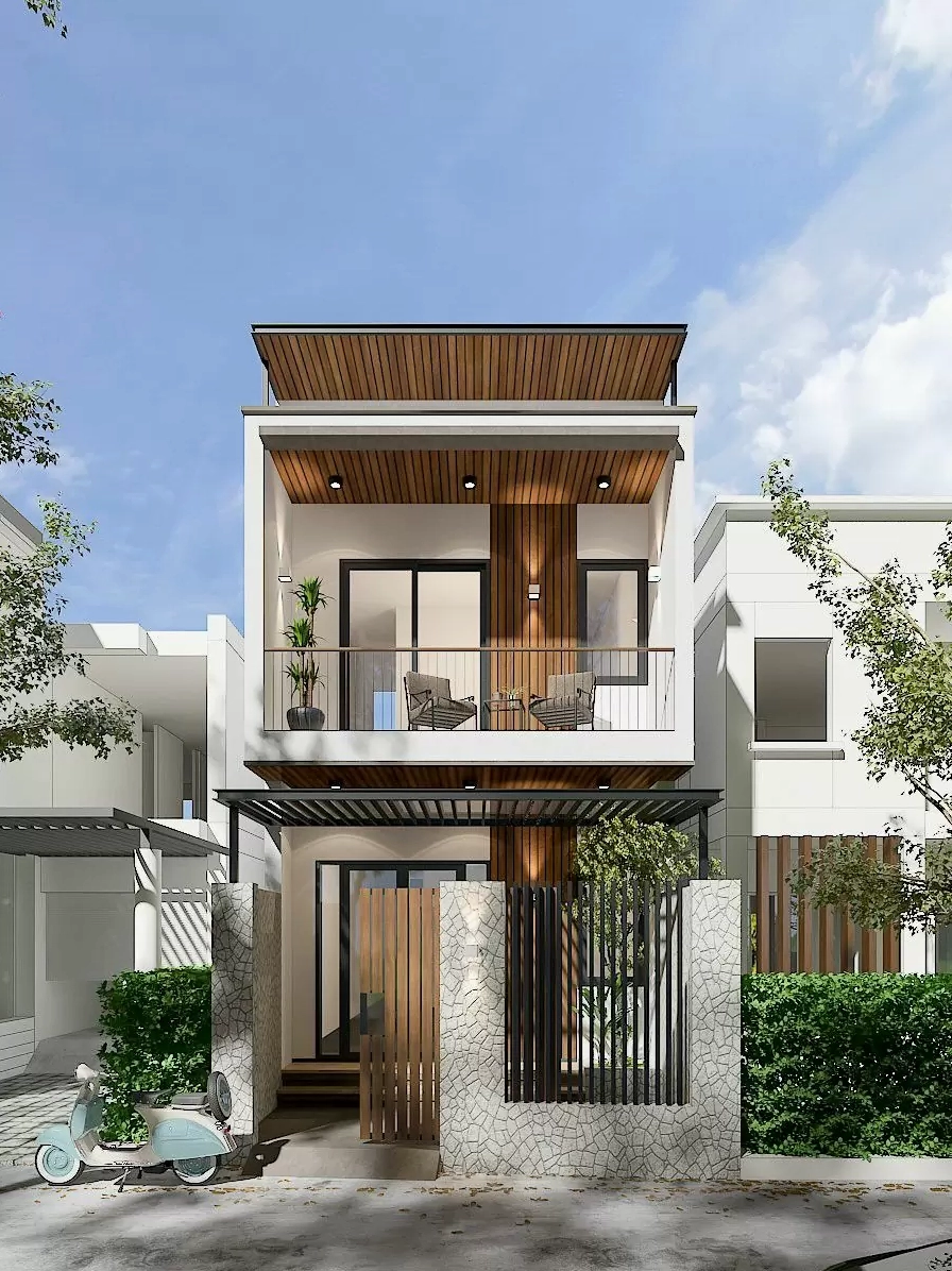 Nhà 1 trệt 1 lầu 4x20 hiện đại với thiết kế tối ưu