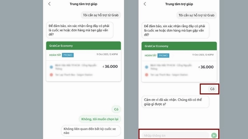 Nhắn tin trực tiếp bộ phận Chăm sóc khách hàng trên ứng dụng bước 3
