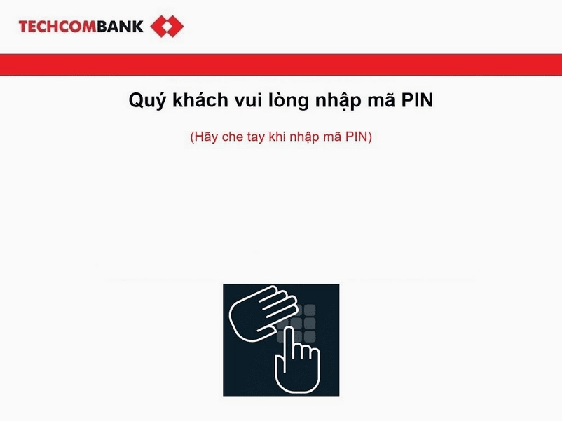 Nhập mã PIN của thẻ.