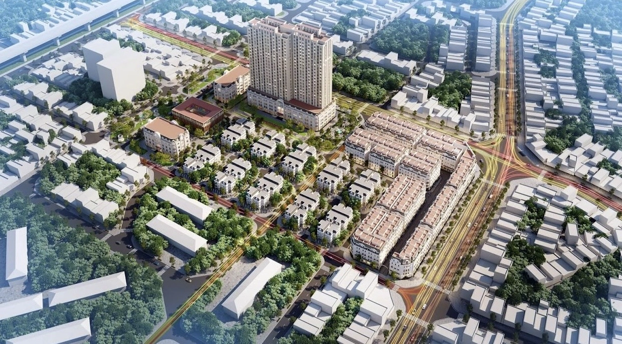 Phối cảnh tổng thể nhà ở xã hội Udic Eco Tower Hạ Đình