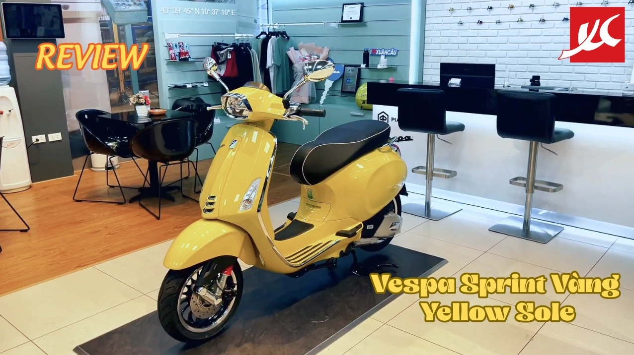 Review Vespa 125 phiên bản màu vàng