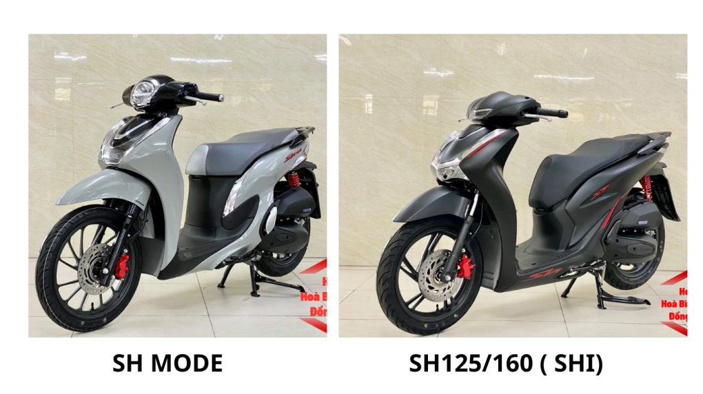 SH Mode và SHi - SH Mode nhẹ hơn, dễ điều khiển nên phù hợp với nữ giới