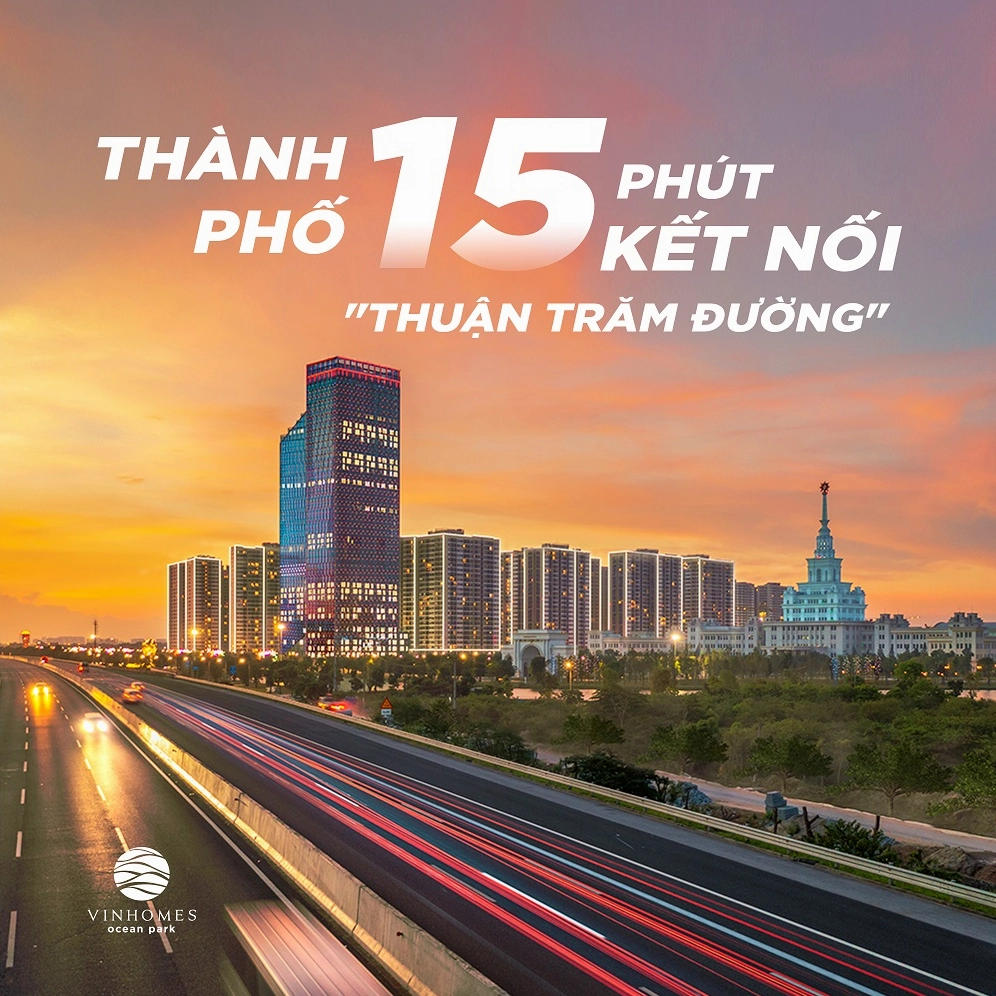 Thành phố biển hồ Vinhomes Ocean Park hiện đại và sôi động