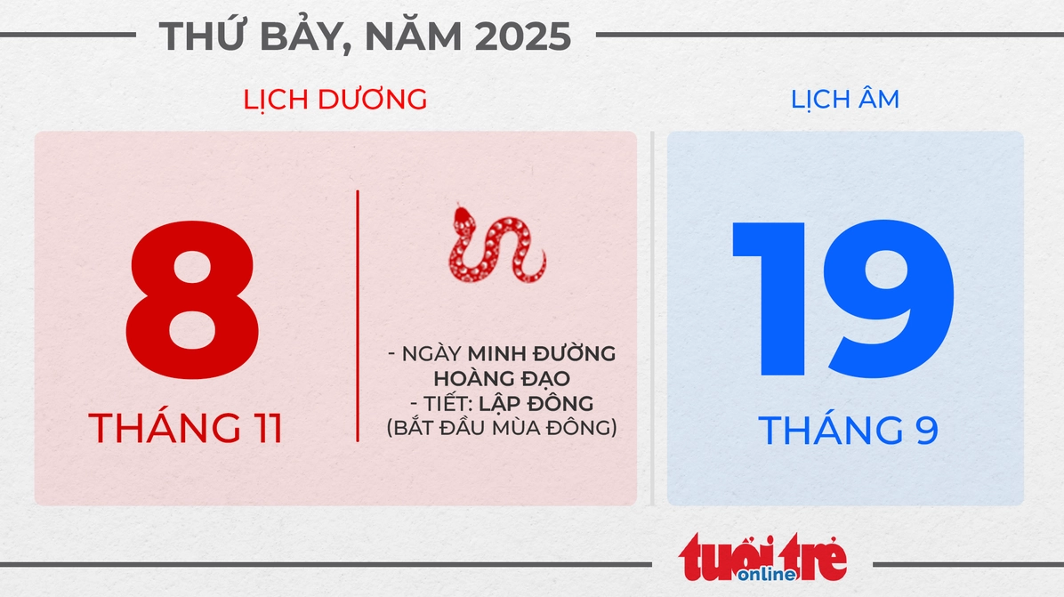 Thứ bảy, ngày 8 tháng 11 năm 2026