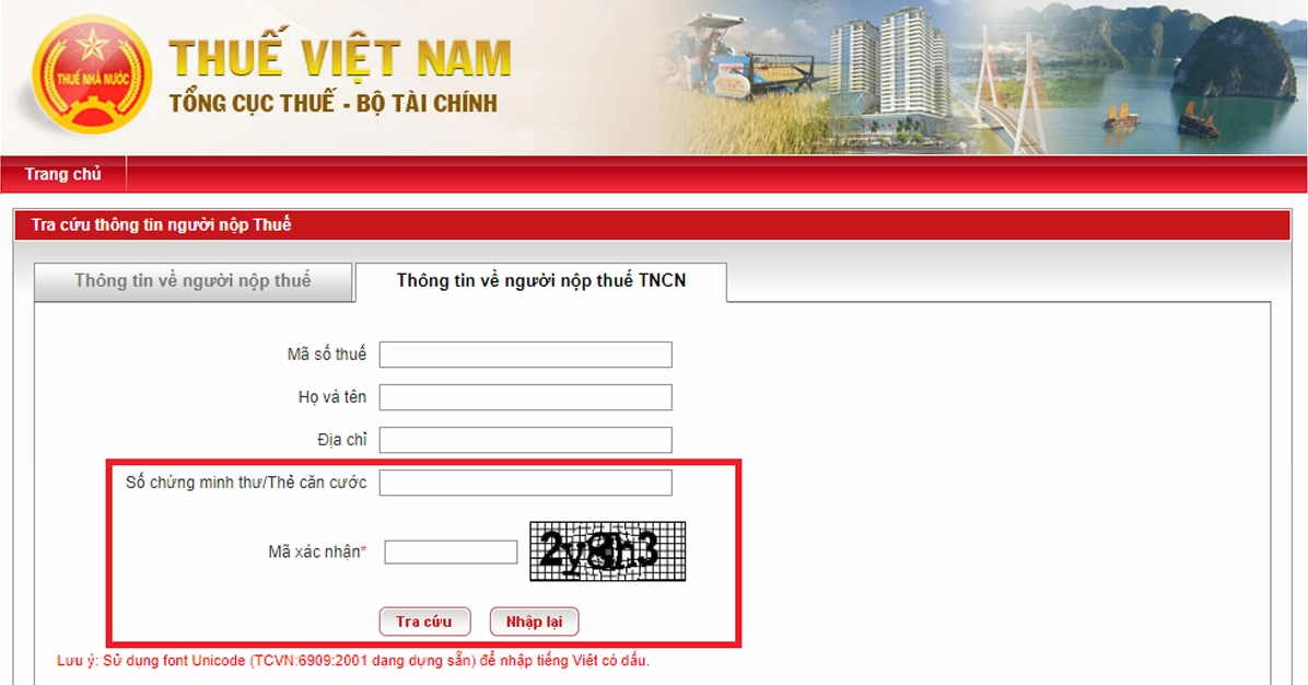 Tra cứu mã số thuế bằng CMND/ CCCD tại Tổng cục Thuế