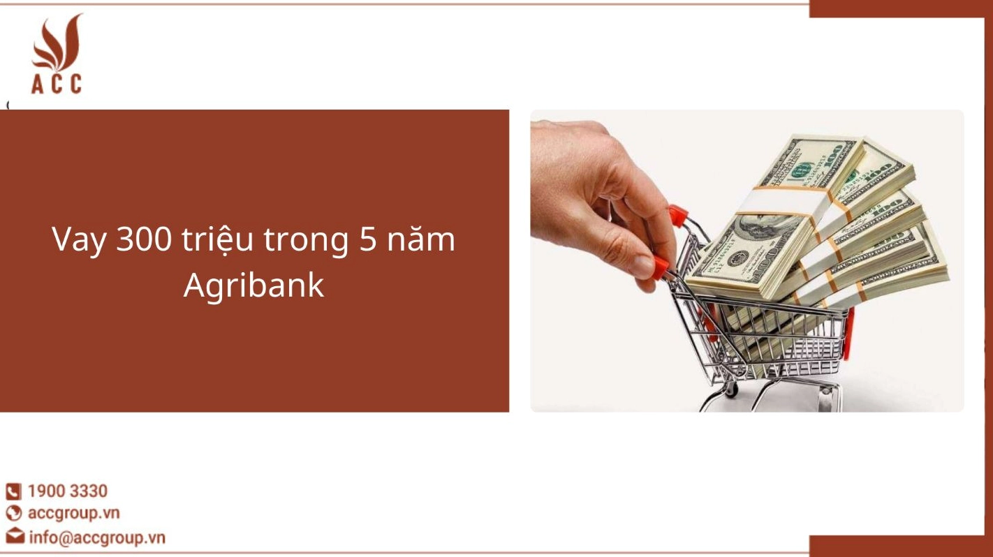 Vay 300 triệu trong 5 năm Agribank