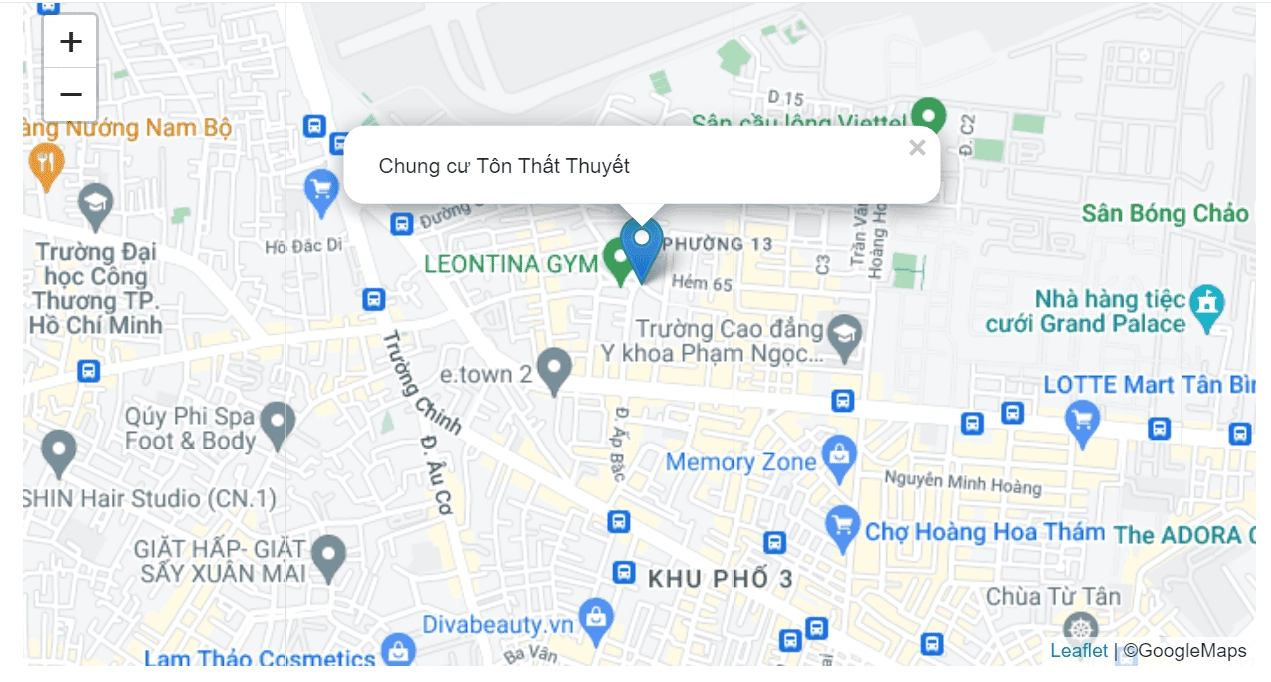 Vị trí Chung cư Tôn Thất Thuyết