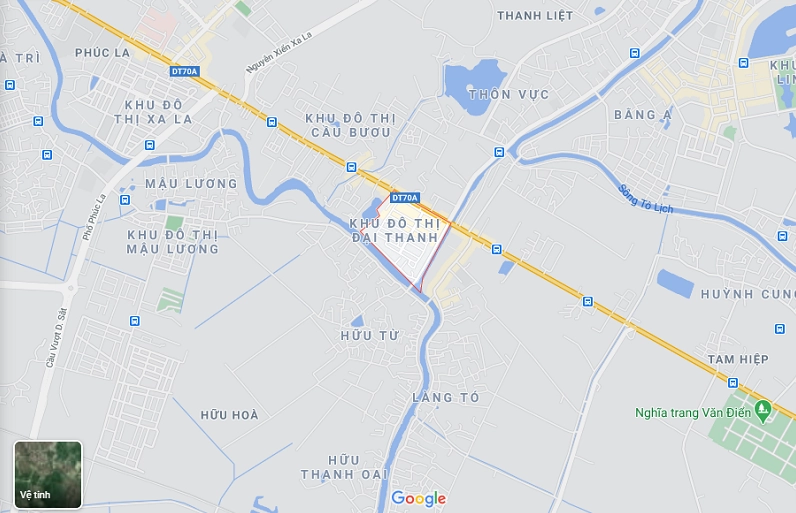 Vị trí Khu Đô Thị Đại Thanh