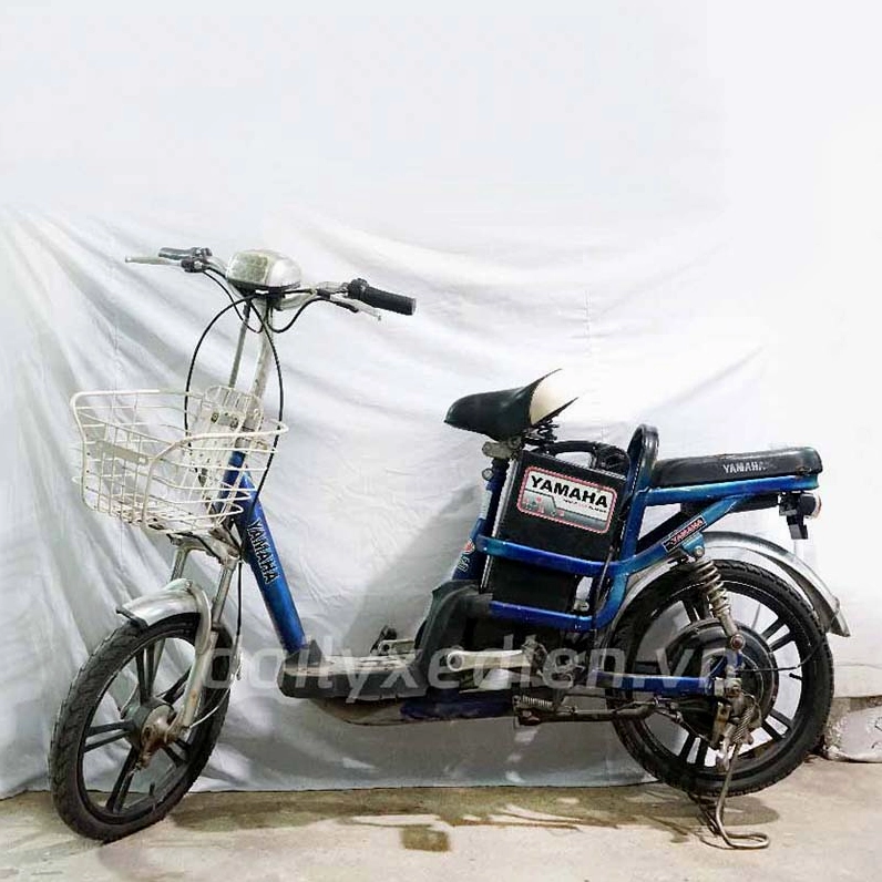 Xe đạp điện Yamaha cũ màu xanh